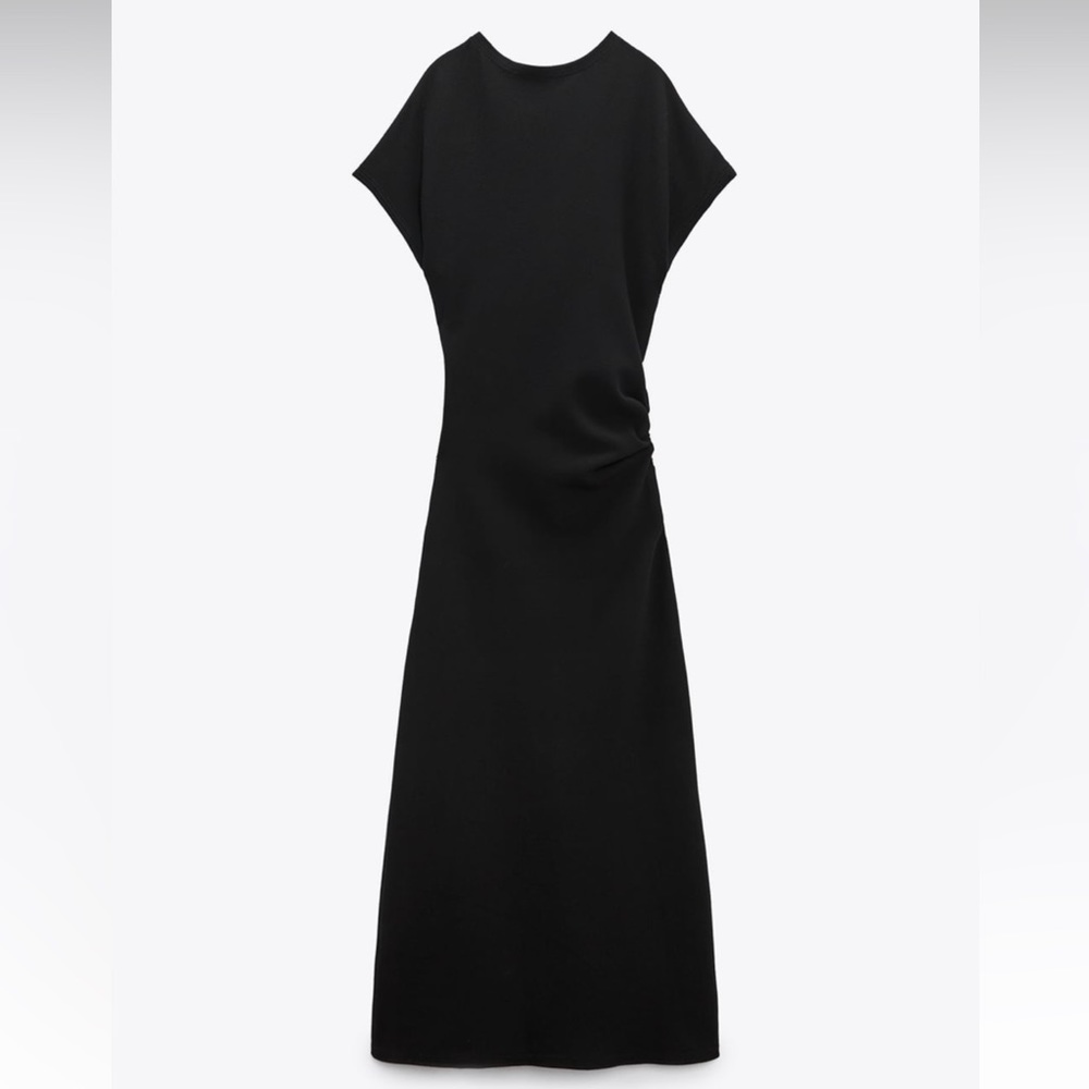 ZARA DRAPED DRESS WITH SLIT
